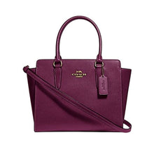 Load image into Gallery viewer, Coach F30555 Leah Satchel Purse Bag IM/Dark Berry
