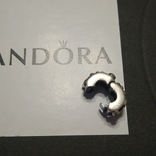 Load image into Gallery viewer, Pandora Sterling Silver Pink CZ Swirl Tendril Clip Charm 790380PCZ
