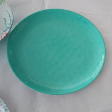 Load image into Gallery viewer, Melamine Sea Life Starfish Salad Plate, Turquoise Dinner Plate and match…
