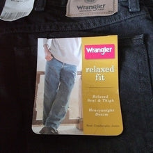Load image into Gallery viewer, Wrangler Authentics Classic 5-Pocket Relaxed Fit Cotton Jeans, Black, 38W x 32L
