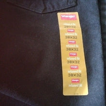 Load image into Gallery viewer, Wrangler Authentics Classic 5-Pocket Relaxed Fit Cotton Jeans, Black, 38W x 32L
