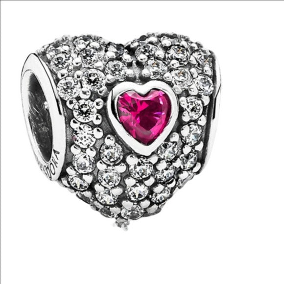 Pandora Sterling Silver In My Heart Bead 791168sru