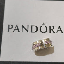 Load image into Gallery viewer, Pandora Shining Path Clip with Pink Zirconia 791972pcz
