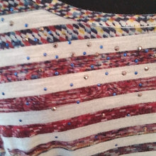 Load image into Gallery viewer, One World Women's Striped Embellished Top Blouse w/ Long Sleeves, Size 2X
