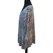 Load image into Gallery viewer, One World Women's Striped Embellished Top Blouse w/ Long Sleeves, Size 2X
