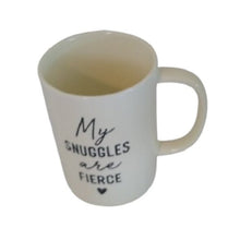 Load image into Gallery viewer, Threshold "My Snuggles are Fierce" Coffee Mug
