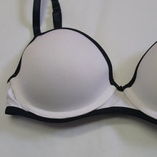Load image into Gallery viewer, Candie&#39;s Padded Push-Up Bra, White + Black, Size 32A

