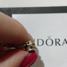 Load image into Gallery viewer, Pandora Sterling Silver with 14K Gold Two Tone Heart Safety Chain - 790307
