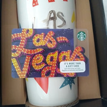 Load image into Gallery viewer, Starbucks LAS VEGAS Boxed Ceramic 12 oz. Tumbler + Blank Gift Card
