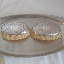 Load image into Gallery viewer, Set of 3 Vintage Sterling Silver Vanity Brushes, Signed
