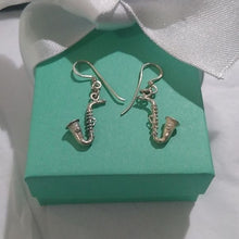 Load image into Gallery viewer, Sterling Silver 925 Saxophone Earrings
