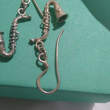 Load image into Gallery viewer, Sterling Silver 925 Saxophone Earrings
