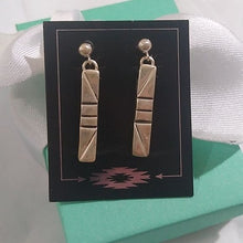 Load image into Gallery viewer, Signed YOKI Sterling Silver 925 Bar Earrings
