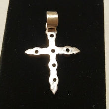 Load image into Gallery viewer, Genuine Peridot Gemstone Sterling Silver 925 Cross Pendant 1.25&quot;
