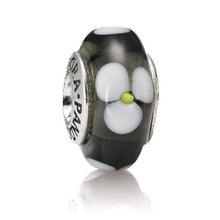 Load image into Gallery viewer, Pandora Murano Black Flowers Charm 925 ALE  790604
