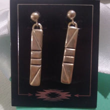 Load image into Gallery viewer, Signed YOKI Sterling Silver 925 Bar Earrings
