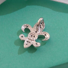 Load image into Gallery viewer, Sterling Silver 925 Fleur-de-Lis Pendant with Diamonds
