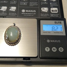 Load image into Gallery viewer, Sterling Silver Large Oval Chalcedony Pendant, 8.21g
