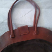 Load image into Gallery viewer, Vintage Tooled Leather + Suede Horse Horseshoe Purse Bag
