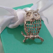 Load image into Gallery viewer, Sterling Silver 925 Openwork Owl Pendant
