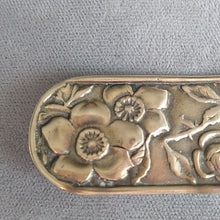 Load image into Gallery viewer, Vintage Repousse Floral 925 Sterling Silver Brooch
