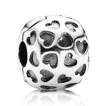 Load image into Gallery viewer, Pandora Showered with Hearts Clip Charm 791037 Sterling Silver…
