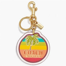 Load image into Gallery viewer, Coach California Palm Tree Bag Charm Key Minder Chain
