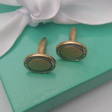 Load image into Gallery viewer, Vintage Gold Plated Hand Etched Cuff Links
