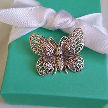 Load image into Gallery viewer, Sterling Silver 925 Butterfly Brooch
