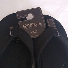 Load image into Gallery viewer, O&#39;Neill Phluff Daddy Black Flip Flop, Size 7 Sandals
