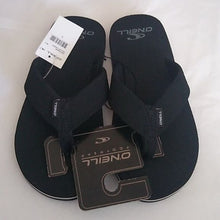 Load image into Gallery viewer, O&#39;Neill Phluff Daddy Black Flip Flop, Size 7 Sandals
