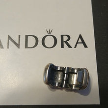 Load image into Gallery viewer, Pandora Dots &amp; Ridges Barrel Clip Charm 790446 Sterling Silver…
