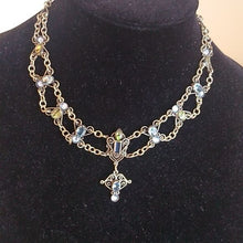 Load image into Gallery viewer, Vintage Mary DiMarco Necklace Blue and Green Stones
