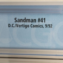 Load image into Gallery viewer, D.C. Vertigo Comics Sandman #41 CGC Graded 9.6 9/92 White Pages
