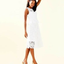 Load image into Gallery viewer, Lilly Pulitzer Nolea White Dress, Paradise Found Lace, 10
