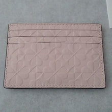 Load image into Gallery viewer, Kate Spade NY Hallie Clover Embossed Small Slim Card Case, Peachpuff
