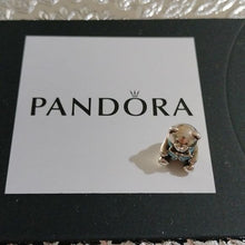 Load image into Gallery viewer, Pandora Sterling Silver It&#39;s a Boy Baby Teddy Bear Bead w/ Blue Ribbon - 79112
