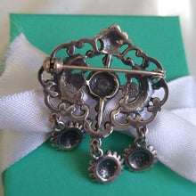 Load image into Gallery viewer, Vintage European Silver 835 Dangle brooch
