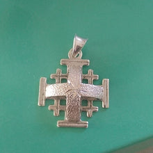 Load image into Gallery viewer, Jerusalem Crusader&#39;s Cross 925 Sterling Silver Pendant
