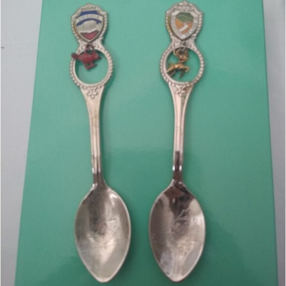 Vintage State of Virginia + Skyline Drive Shenandoah Nat'l Park Souvenir Spoons