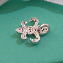 Load image into Gallery viewer, Sterling Silver 925 Fleur-de-Lis Pendant with Diamonds
