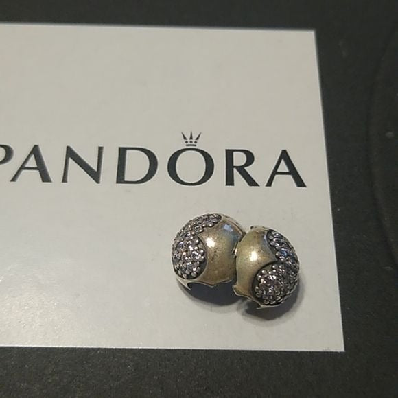 Pandora Pave Love of My Life Heart Clip Charm 791053cz Silver ALE 925