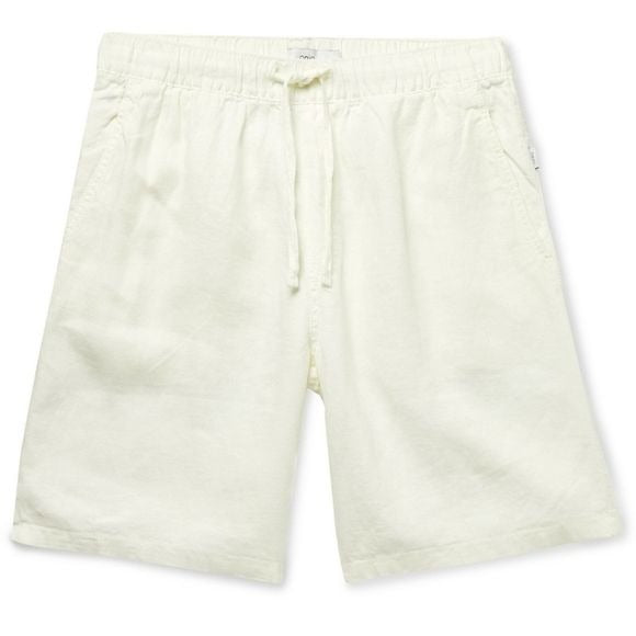 Onia 100 White NOAH Drawstring Linen Shorts, XXL