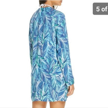 Load image into Gallery viewer, La Blanca Sketched Leaves Long Sleeve Tunic Swim Cover-Up Size S
