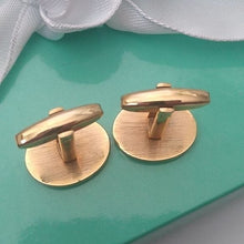 Load image into Gallery viewer, Vintage Gold Plated Hand Etched Cuff Links
